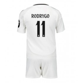 Dětské fotbalový komplet Real Madrid Rodrygo Goes #11 Domácí košile 2024-25 Krátkým Rukávem